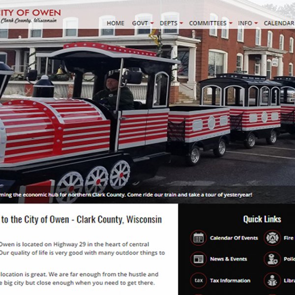 New Website for the City of Owen