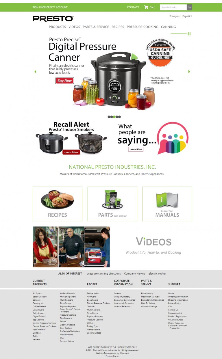 Presto Appliances screenshot