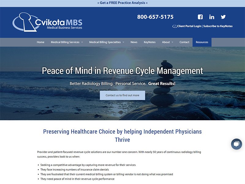 Cvikota Medical Business Services Portfolio